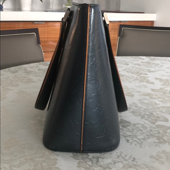 Louis Vuitton Blue Monogram Mat Stockton Bag - Picture 4 of 8